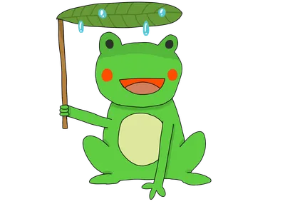 葉傘のカエル