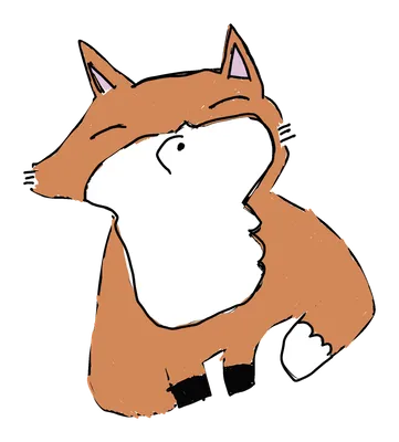 座るキツネ