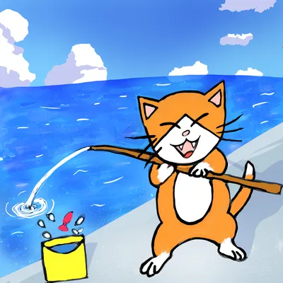 釣り猫