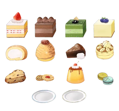 ケーキとお菓子のセット