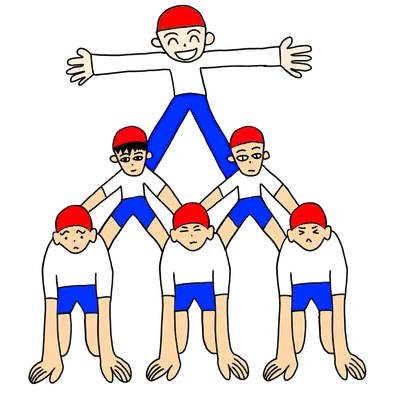 運動会の組体操ピラミッド