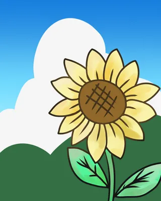 ひまわりと入道雲（2）