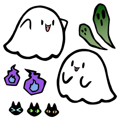 ハロウィン可愛いお化けたち