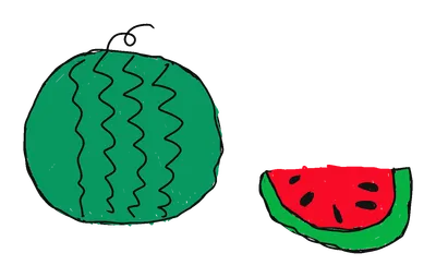 スイカ（丸ごとと一切れ）