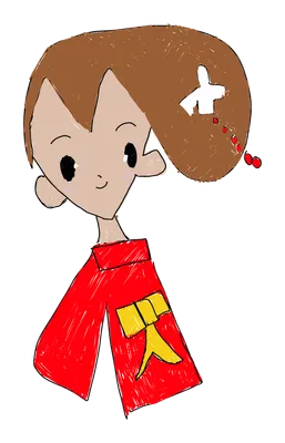 赤い着物を着た女の子