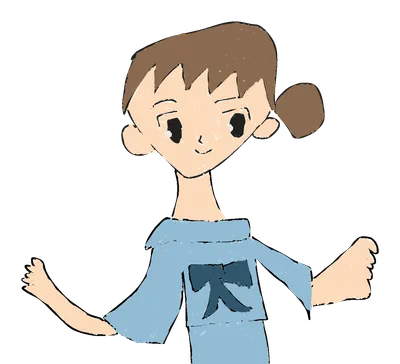 サムズアップの女性