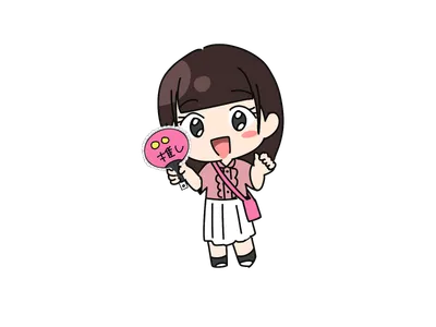 推し活をする女の子