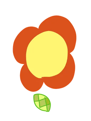 オレンジ色の花