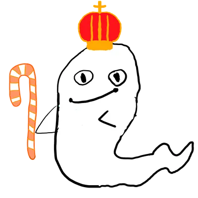 王冠をかぶった王様のおばけ