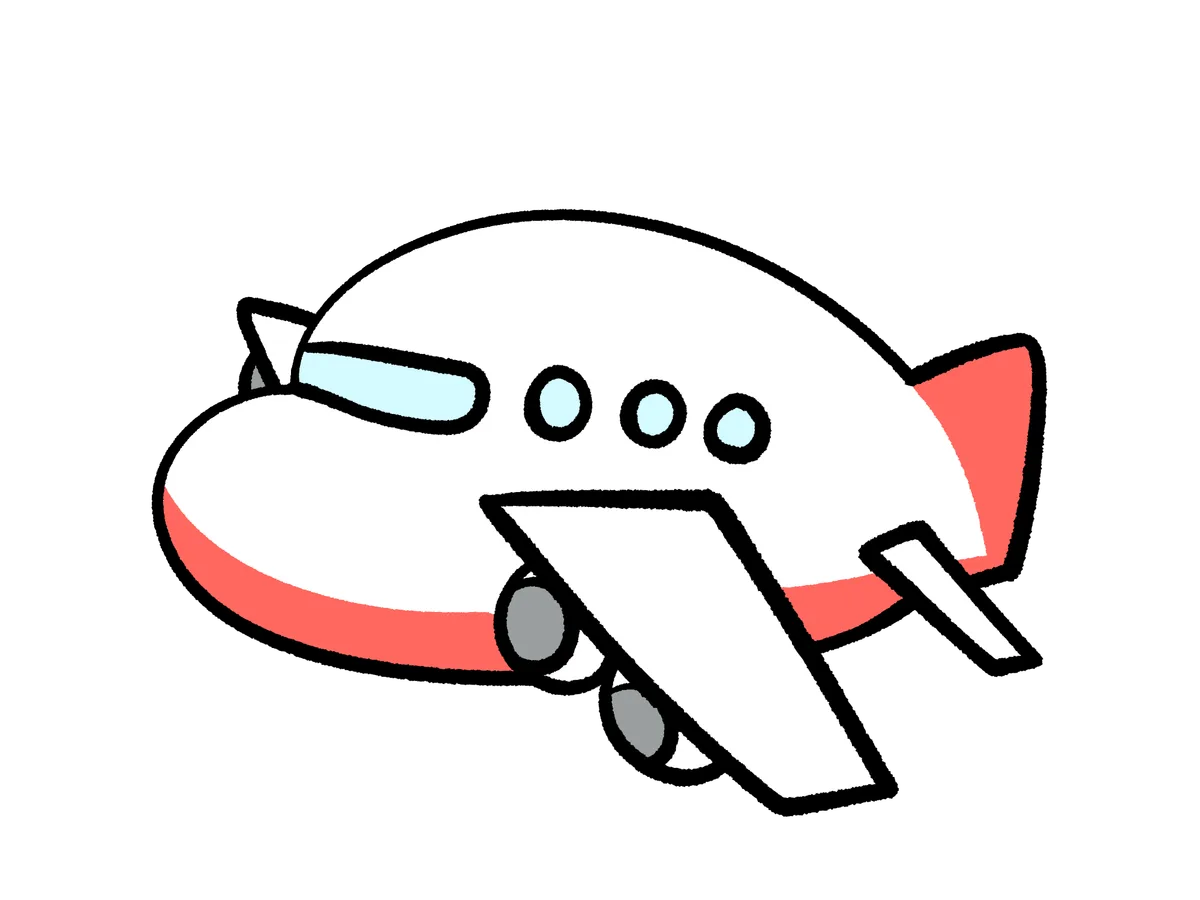 赤白の飛行機