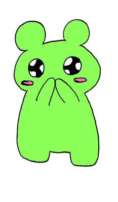 うるうる目の黄緑のハムスター