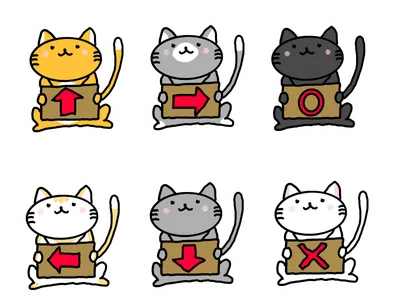 看板を持った猫セット