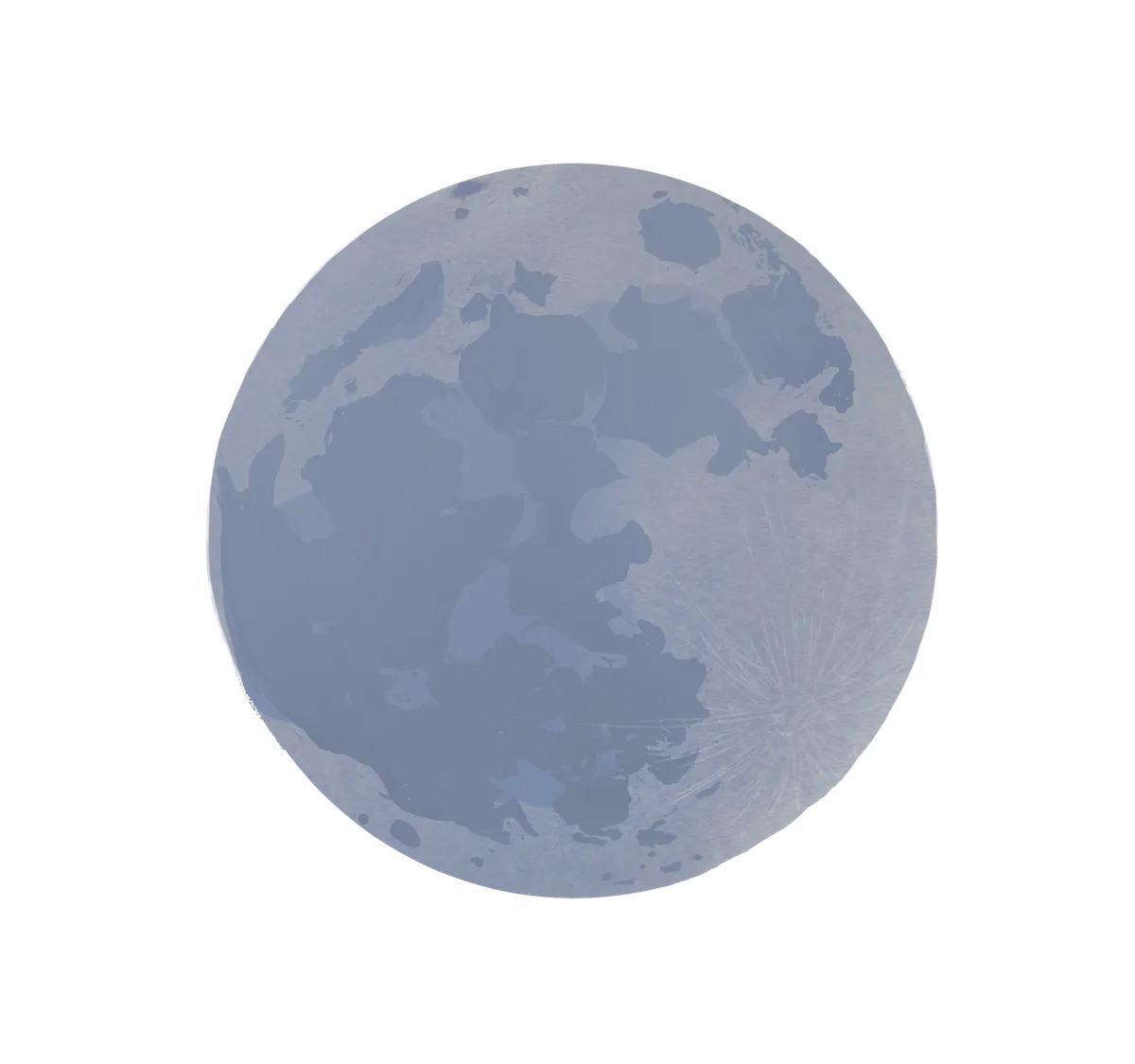 月に似た星（灰色）